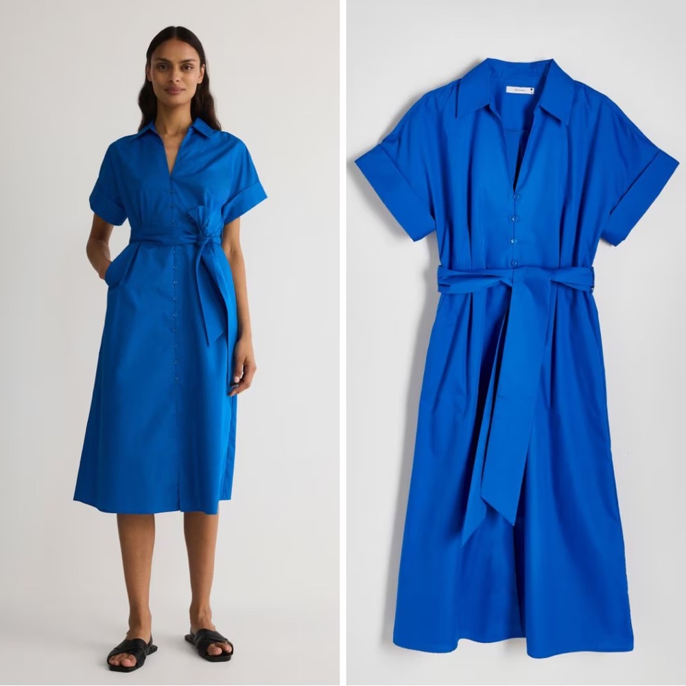 Reserved Blue Midi Shirt Dress